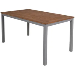 VILLANA Victoria Gartentisch, Alu/Akazie, silber, 150 x 90 x 74 cm, zertifiziertes Material, FSC®-zertifiziertes Produkt