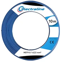 Electraline H07vu Kabel 1x2,5 10m Blau Krone - Electraline