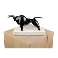 KUNSTLOFT Skulptur, Schwarz, Stein, 28x16x10 cm, Dekoration, Skulpturen &
