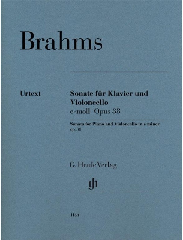 Sonate E-Moll, Für Violoncello Und Klavier E-Moll Op.38 - Johannes Brahms - Violoncellosonate e-moll op. 38, Kartoniert (TB)