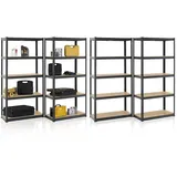 Juskys Lagerregal Basic 4er Set 180x90x40 cm - Grau