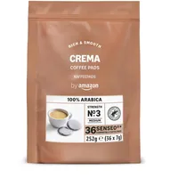 by Amazon Crema 100% Arabica-Kaffeepads, geeignet für Senseo-Maschinen, 36 Stück (1 Packung mit 36 Stück) – Rainforest Alliance-zertifiziert