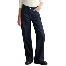 Marc O'Polo Weite Jeans MARC O'POLO DENIM "aus Bio-Baumwolle ohne Stretch", Damen, Gr. 29, Länge 30, blau (dunkelblau), Obermaterial: 100% Baumwolle, unifarben, normal, Jeans