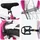 vidaXL Kinderfahrrad 18 Zoll pink/weiß