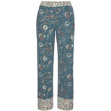 LASCANA Schlafhose Damen rauchblau-ecru Gr.36/38