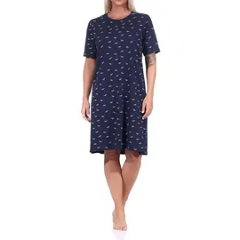 normann-wäschefabrik Nachthemd maritimer Optik Blau 32-34