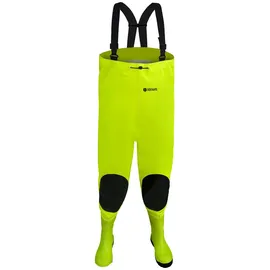 Dönges Wathose Hi-Vis mit S5 Sicherheitsstiefel, Größe 47