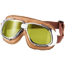 Bandit Classic Motorradbrille, gelb-braun für Männer