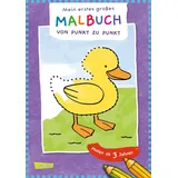 Carlsen Verlag Ausmalbilder für Kita-Kinder: Mein erstes großes Malbuch: Punkt zu Punkt