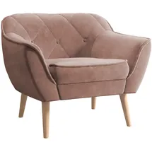 Mirjan24 Sessel, Rosa, Textil, Kiefer, 1-Sitzer, Rechteckig, 80x75x74 cm, Wohnzimmer, Sessel, Polstersessel
