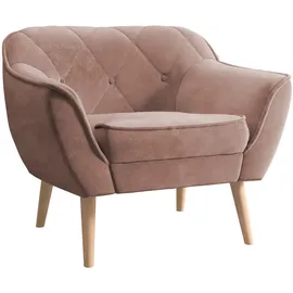 Mirjan24 Sessel, Rosa, Textil, Kiefer, 1-Sitzer, Rechteckig, 80x75x74 cm, Wohnzimmer, Sessel, Polstersessel