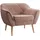 Mirjan24 Sessel, Rosa, Textil, Kiefer, 1-Sitzer, Rechteckig, 80x75x74 cm, Wohnzimmer, Sessel, Polstersessel