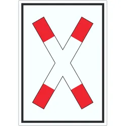 Aufkleber Andreaskreuz A0 (841x1189mm)