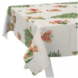 ANRO Wachstuchtischdecke abwaschbar 180 x 140 cm Beige