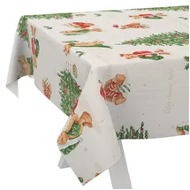 ANRO Wachstuchtischdecke abwaschbar 180 x 140 cm Beige