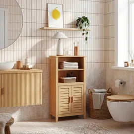 [en.casa] Beistellschrank Rirg 92x50x25 cm Bambus Natur [en.casa]