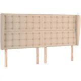 vidaXL Kopfteil mit Ohren Cappuccino-Braun 183x23x118/128cm Kunstleder