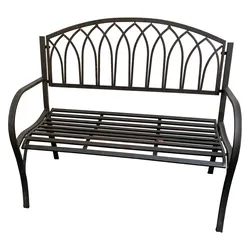 Moritz Gartenbank 2-Sitzer 110 x 98 x 55 cm mit Ornamenten Verzierung für Garten Terasse Balkon