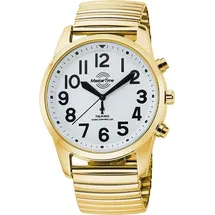 Master Time MTGA-10941-12Z Sprechende Herren-Funkuhr Goldfarben mit Zugband