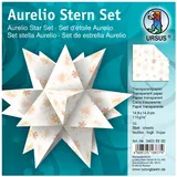 Ursus 34035500 - Faltblätter Aurelio Stern Classic Christmas, Transparentpapier, 14,8 x 14,8 cm, weiß