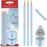 Faber-Castell Grip 2001 Bleistift-Set B sky blue, 1 Set