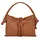 Samantha look Henkeltasche SAMANTHA LOOK, Damen, Gr. B/H/T: 33cm x 26cm x 6cm onesize, braun (cognac), Leder, clean, Taschen, echt Leder, Made in Italy