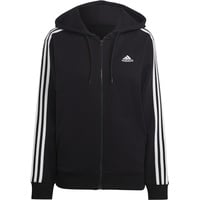 Adidas Essentials 3-Streifen French Terry Regular Kapuzenjacke Black / White XS