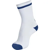 hummel Elite Indoor Sock Low Unisex Erwachsene Multisport Niedrige Socken, Weiß/True Blau, 43-45