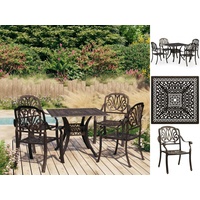 vidaXL 5-tlg. Bistro-Set Aluminiumguss Bronzen