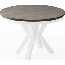 WFL GROUP Esstisch, Dunkelgrau, Holzwerkstoff, 10-Sitzer, Rund,Rund, 120x76x120 cm, Esszimmer, Tische, Esstische