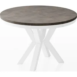 WFL GROUP Esstisch, Dunkelgrau, Holzwerkstoff, 10-Sitzer, Rund,Rund, 120x76x120 cm, Esszimmer, Tische, Esstische