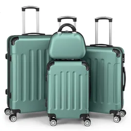 LALAHO Koffer-Set 4-tlg. beige/blau/schwarz/türkis
