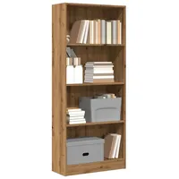 VidaXL Bücherregal Artisan-Eiche 60x24x143 cm Holzwerkstoff