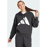 Adidas Essentials Big Logo French Terry Loose Kapuzenpullover Black