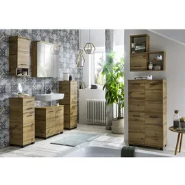 Schildmeyer MÖBELPARTNER Bad-Hängeschrank Nora 144940 eiche landhaus 30,3 x 20,5 x 70,8 cm