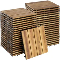 Tectake GmbH Terrassenfliesen Tabula 4er Lamellen - 40