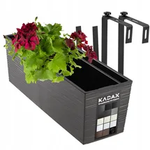 Kadax Blumenkasten 18 x 56 x 19,5 cm Grafit