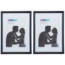 Relaxdays 4 x Bilderrahmen 13 x 18 cm schwarz