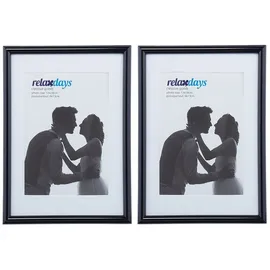 Relaxdays 4 x Bilderrahmen 13 x 18 cm schwarz