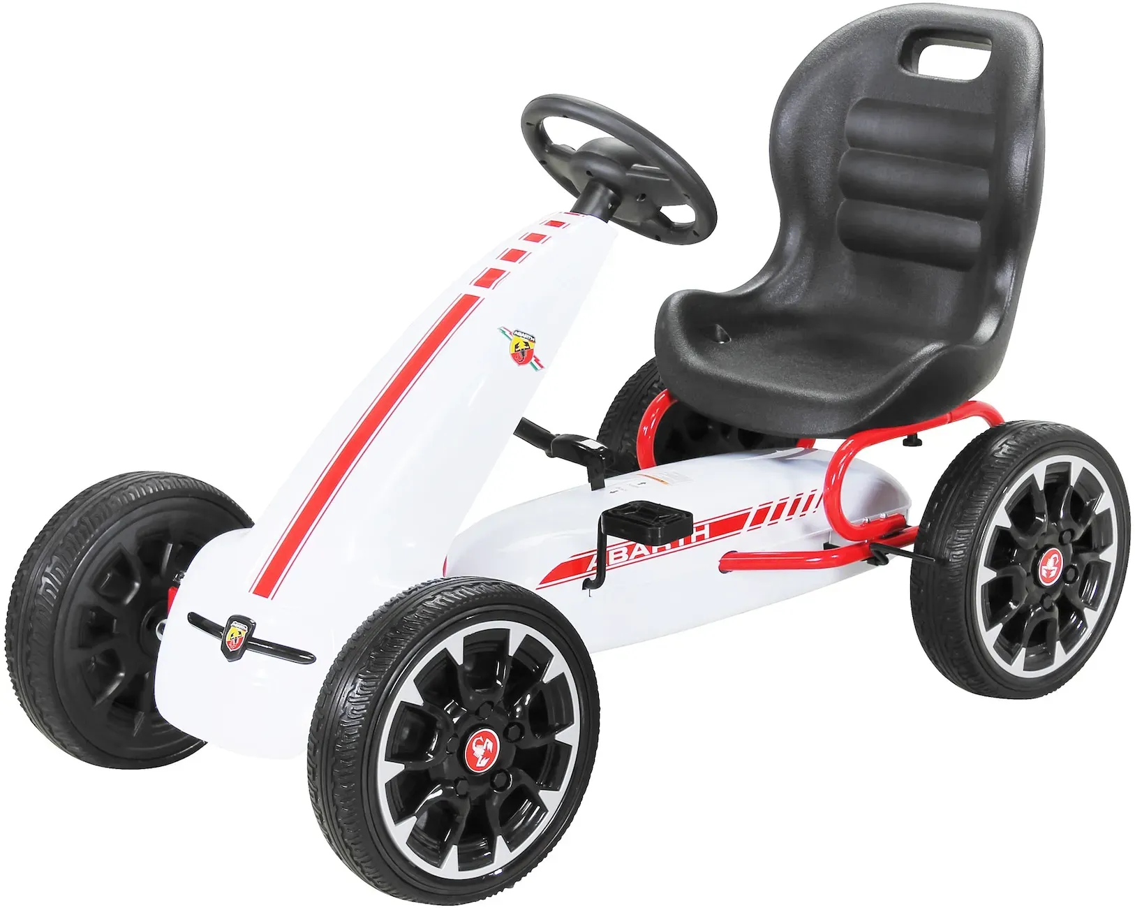 Kinder Pedal Go Kart Abarth FS595 Lizenziert (Weiß)