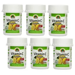 SUNLIFE Vitamin C Pulver: Vitamin C unterstützt das Immunsystem 100g - 6er Pack