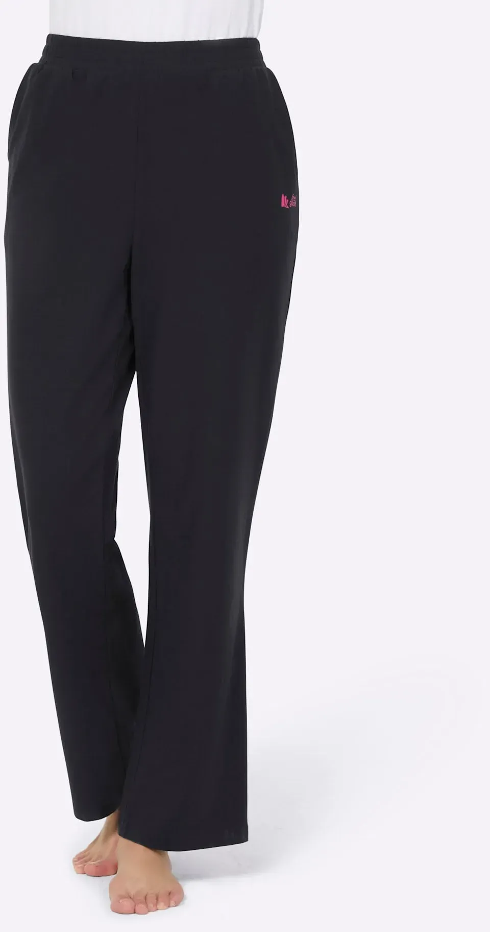 Dehnbund-Hose FEEL GOOD, Damen, Gr. 52/54, Normalgrößen, schwarz, 95% Baumwolle, 5% Elasthan, unifarben, Hosen