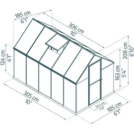 CANOPIA Mythos 6x10 Alu Grau HKP 4 mm 5,7 m2