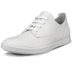 Sneaker ECCO "Leisure W", Damen, Gr. 40, weiß, Leder, sportlich, Schuhe, Schnürschuh, Halbschuh, Freizeitschuh, ECCO FLUIDFORMTM Technologie