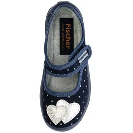 Fischer Markenschuh Klett-Hausschuh Blau 30