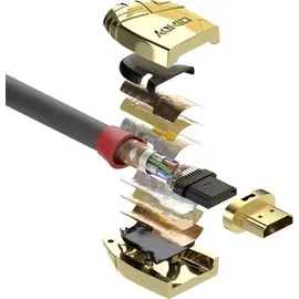 Lindy HDMI Anschlusskabel HDMI-A Stecker HDMI-A Stecker 500 m Grau