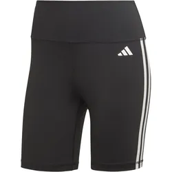 adidas 3 Streifen kurze Training-Tights Damen schwarz/weiß - S