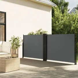 furnicato Seitenmarkise 140 x 600 cm Anthrazit Polyester