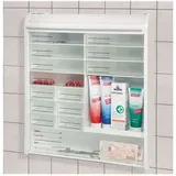 Medikamentenschrank mit Rollladenverschluss und Sicherheitsschloss aus Polypropylen und Polystyrol