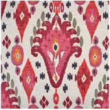 Stofferia Stoff Dekostoff Halbleinen Boho Pink, Breite 139 cm, Meterware rosa